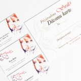 vizītkartes/ dāvanu kartes